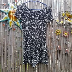 Romper Shorts Black and White